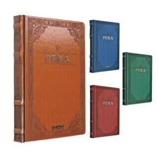 Gıpta Pera Defter Çizgisiz İplik Dikiş Deri Kapak 160 Yaprak 17X24 Cm - 1