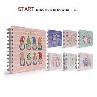 Gıpta Start Spiralli Sert Kapak Defter 16x16 Cm 100 Yaprak Noktalı - 1