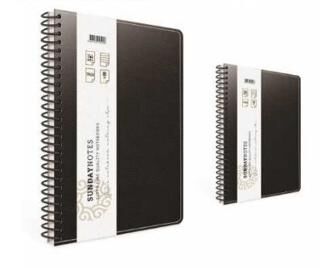 Gıpta Sunday 140 Yaprak Çizgili Spiralli Deri Kapak Defter 5041 - 1