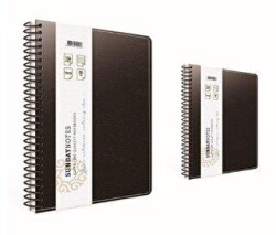 Gıpta Sunday Notes Defter Çizgisiz İplik Dikişli Deri Kapak 140 Yaprak 19x26 Cm - Gıpta