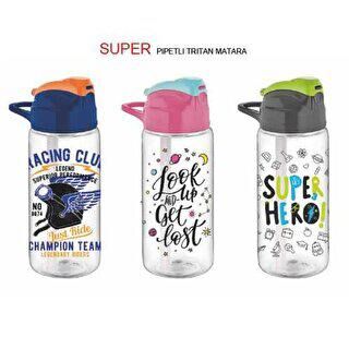 Gıpta Super Pipetli 500Cc Desenli Tritan Matara - 1