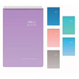 Gıpta Thebook Blocks Bloknot Çizgili Spiralli Sert Kapak 100 Yaprak 17x24 Cm - 1