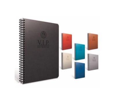 Gıpta Vip Defter Çizgili Spiralli Deri Kaplı 140 Yaprak 17x24 Cm - 2