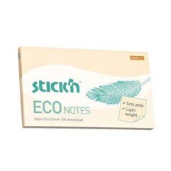 Gıpta Yapışkanlı Not Kağıdı 76X127 Eco Notes Pastel Sarı 100 Yaprak - Gıpta