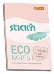 Gıpta Yapışkanlı Not Kağıdı 76X51 Eco Notes Patel Pembe 100 Yaprak - Gıpta