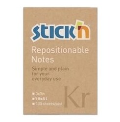 Gıpta Yapışkanlı Not Kağıdı 76X51 Kraft Notes 100 Yaprak - Gıpta