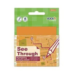 Gıpta Yapışkanlı Not Kağıdı 76X76 Yari Saydam Neon Turuncu 21710 - Gıpta