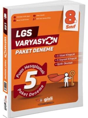 Gizli Yayınları LGS Varyasyon 5 Li Paket Deneme - 1
