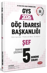 Göç İdaresi Başkanlığı Şef GYS Tamamı Çözümlü 5 Deneme Sınavı - Data Yayınları