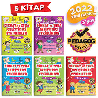 Dikkat Ve Zeka  Geliştirici Etkinlikler Poşetli 5 Kitap - GONG ÇOCUK