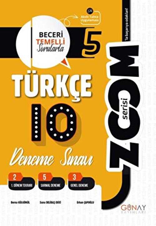 5. Sınıf Zoom Serisi Türkçe 10`lu Deneme Sınavı