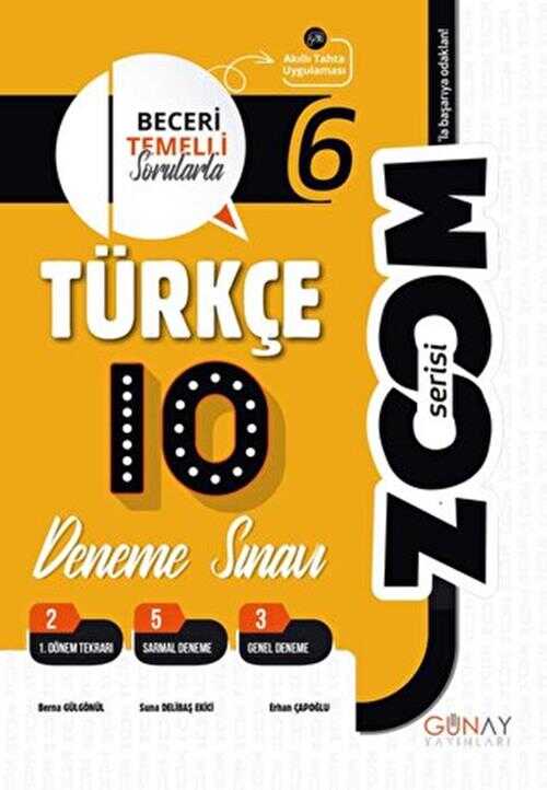 6. Sınıf Zoom Serisi Türkçe 10`lu Deneme Sınavı