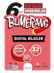 Günay Yayınları 6. Sınıf Sosyal Bilgiler Bumerang 32 Haftalık Denemeler - Günay Yayınları