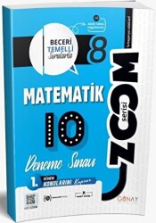Günay Yayınları 8. Sınıf Matematik 1. Dönem 10 lu Zoom Serisi Deneme Sınavı - Günay Yayınları