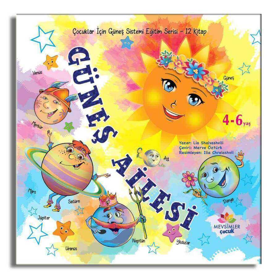 Güneş Ailesi - Çocuklar İçin Güneş Sistemi Eğitim Serisi 12 Kitap Takım - Mevsimler Kitap