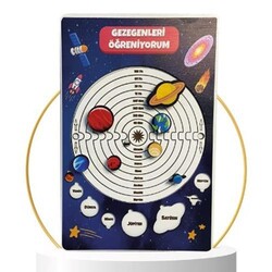 Güneş Sistemimiz Eğitici Öğretici Geliştirici Okula Katkı Sağlayan Ahşap Oyuncak - 2