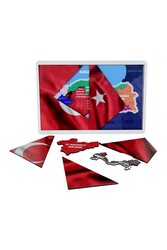 Güzel Vatanım Türk Bayrağı ve Türkiye Haritası Puzzle - 2