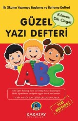 Güzel Yazı Defteri - Kılavuz Dik Çizgili - Orta Boy - Karatay Yayınları