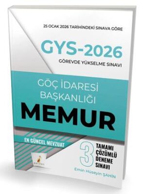 GYS 2026 Görevde Yükselme Sınavı Göç İdaresi Başkanlığı Memur Tamamı Çözümlü 3 Deneme Sınavı - 1