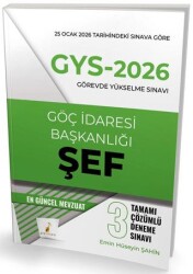 GYS 2026 Görevde Yükselme Sınavı Göç İdaresi Başkanlığı Şef Tamamı Çözümlü 3 Deneme Sınavı - Pelikan Tıp Teknik Yayıncılık