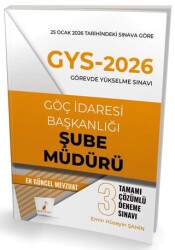 GYS 2026 Görevde Yükselme Sınavı Göç İdaresi Başkanlığı Şube Müdürü Tamamı Çözümlü 3 Deneme Sınavı - Pelikan Tıp Teknik Yayıncılık