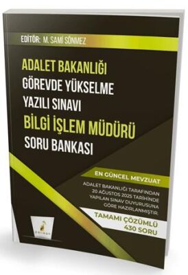 GYS Adalet Bakanlığı Görevde Yükselme Yazılı Sınavı Bilgi İşlem Müdürü Soru Bankası - 1
