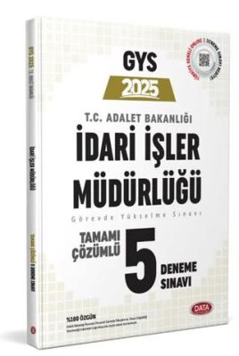 Data Yayınları T.C. Adalet Bakanlığı İdari İşler Müdürlüğü GYS Tamamı Çözümlü 5 Deneme Sınavı - 1