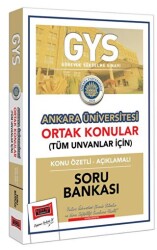 Yargı Yayınevi Yargı Yayınları GYS Ankara Üniversitesi Ortak Konular Konu Özetli - Açıklamalı Soru Bankası - Yargı Yayınevi