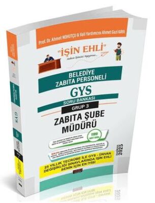 GYS Belediye Zabıta Personeli Zabıta Şube Müdürü Soru Bankası - 1