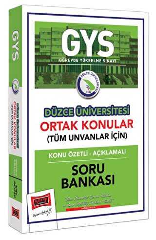 Yargı Yayınevi Yargı Yayınları GYS Düzce Üniversitesi Ortak Konular Konu Özetli - Açıklamalı Soru Bankası