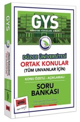 Yargı Yayınevi Yargı Yayınları GYS Düzce Üniversitesi Ortak Konular Konu Özetli - Açıklamalı Soru Bankası - Yargı Yayınevi