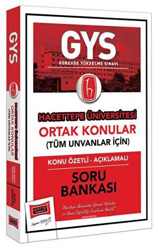 Yargı Yayınevi Yargı Yayınları GYS Hacettepe Üniversitesi Ortak Konular Konu Özetli - Açıklamalı Soru Bankası