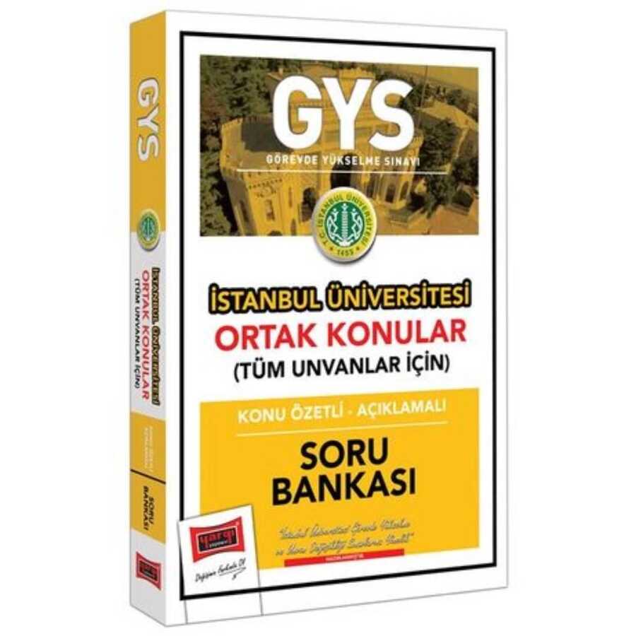 Yargı Yayınları GYS İstanbul Üniversitesi Ortak Konular Konu Özetli - Açıklamalı Soru Bankası