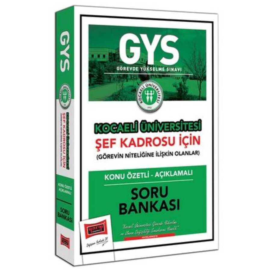 Yargı Yayınları GYS Kocaeli Üniversitesi Şef Kadrosu İçin Konu Özetli Açıklamalı Soru Bankası
