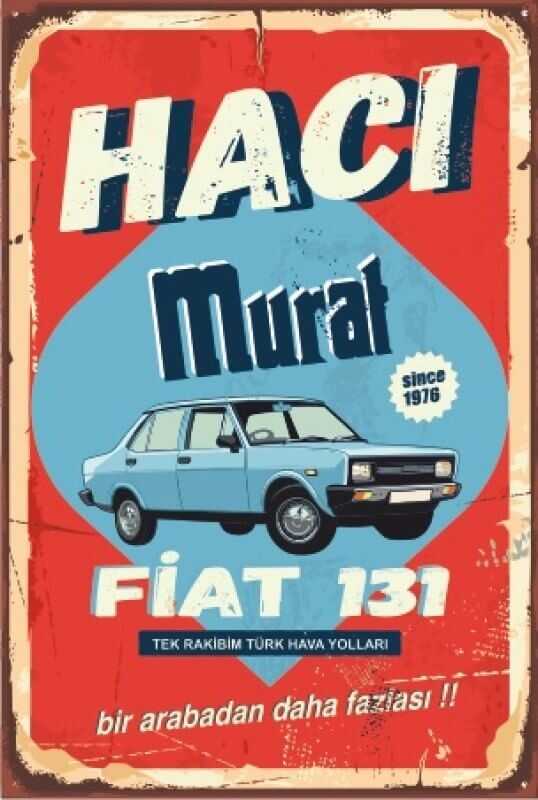 Hacı Murat 131 Klasik Araba Retro Vintage Ahşap Poster