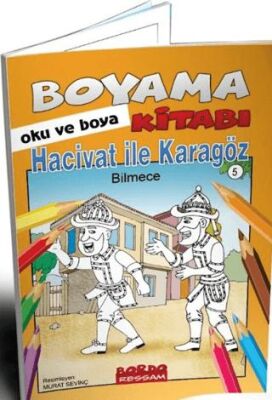 Hacivat İle Karagöz Bilmece Bildirmece Boyama Kitabı - 1