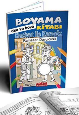 Hacivat İle Karagöz Ramazan Davulcusu Oku ve Boya - 1