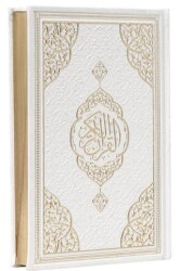 Hafız Boy Bilgisayar Hatlı Arapça Kenar Yaldızlı Termo Deri Kuran-ı Kerim - Beyaz - Furkan Neşriyat