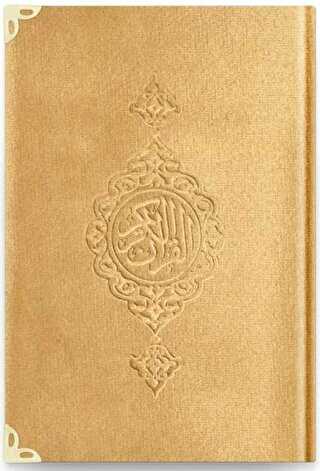 Hafız Boy Kadife Kur`an-ı Kerim Altın, Yaldızlı, Mühürlü - 1036 Gold - Hayrat Neşriyat