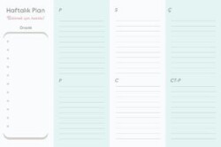 Haftalık Planlayıcı 10 - Wenote Tasarım