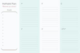 Haftalık Planlayıcı 10 - 1