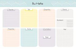 Haftalık Planlayıcı 6 - Wenote Tasarım