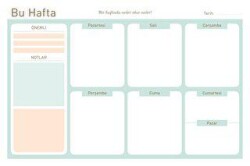 Haftalık Planlayıcı 7 - Wenote Tasarım