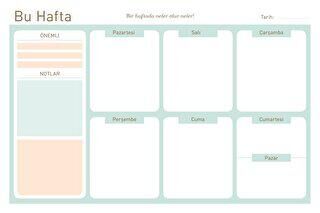 Haftalık Planlayıcı 7 - 1