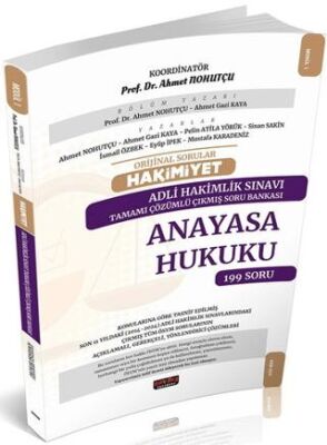 HAKİMİYET Adli Hakimlik Anayasa Hukuku Çıkmış Soru Bankası - 1