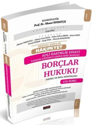 HAKİMİYET Adli Hakimlik Borçlar Hukuku Çıkmış Soru Bankası - 1
