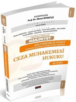 HAKİMİYET Adli Hakimlik Ceza Muhakemesi Hukuku Çıkmış Soru Bankası - 1