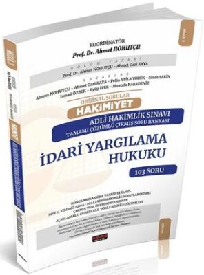 HAKİMİYET Adli Hakimlik İdari Yargılama Hukuku Çıkmış Soru Bankası - 1
