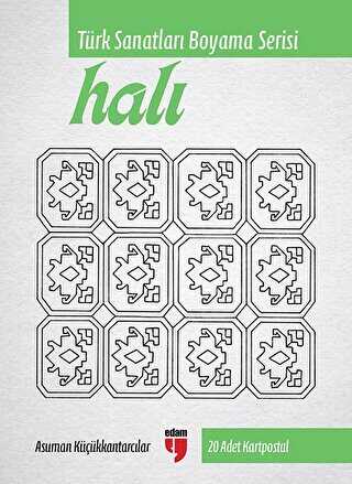 Halı - Türk Sanatları Boyama Serisi - 20 Adet Kartpostal - EDAM