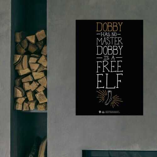 Harry Potter - Wizarding World - Poster - Dobby Tipografik 
